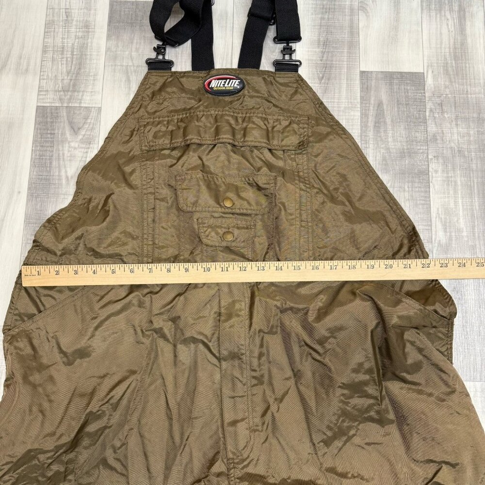 ✅Nite Lite Outdoor Gear Hunting Overalls Men’s 2XL Waterproof Lined Pants Brown - Picture 5 of 10